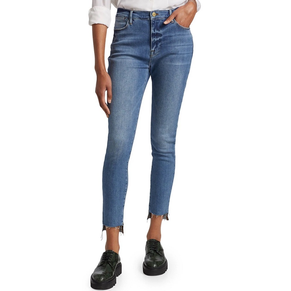 Frame Le High Step Hem Skinny Jeans
